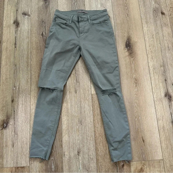 Joe's Women's Flawless The Icon Mid Rise Skinny Ankle Green Pants Size W28 GUC - Picture 2 of 10